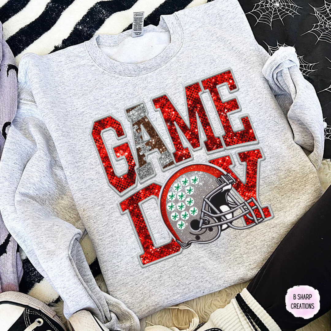 OSU Buckeyes Game Day Faux Sequins